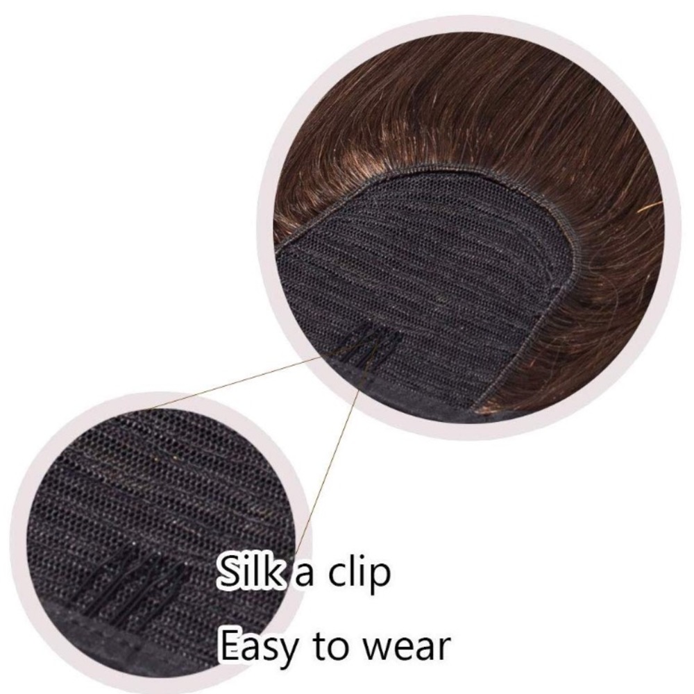 16” Wrap Around Human Hair Ponytail Extensions - Picture 4 of 8
